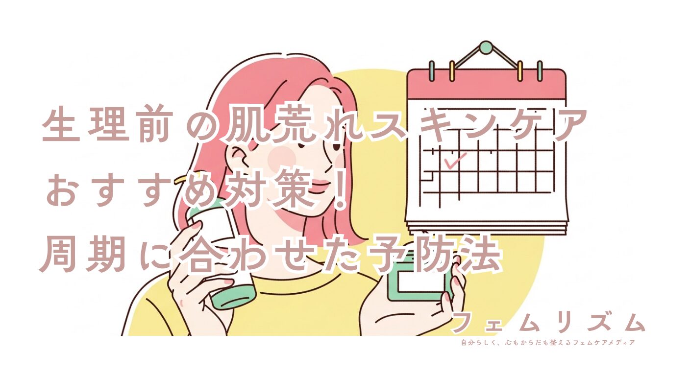 生理前の肌荒れスキンケアおすすめ対策！周期に合わせた予防法